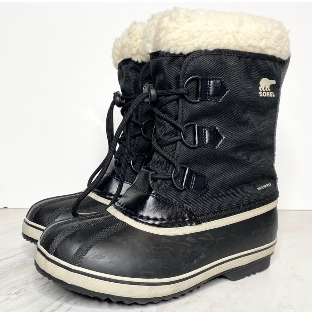 Sorel Yoot Pac Nylon Youth Black Duck Boot 5
